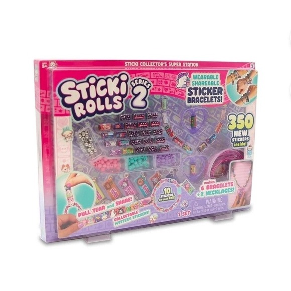 Sticki Rolls Series 2 Super Station Sticker Bracelet Necklace Jewelry Making Kit - Picture 4 of 5